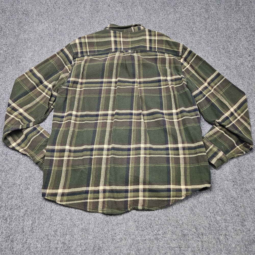 Orvis‎ Flannel Shirt Mens XL Green Plaid Cotton Button Down Outdoor Casual L/S - Picture 2 of 7